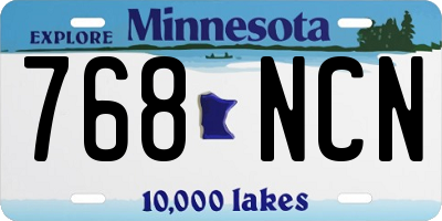 MN license plate 768NCN