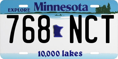 MN license plate 768NCT