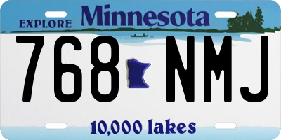 MN license plate 768NMJ