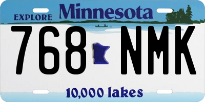 MN license plate 768NMK