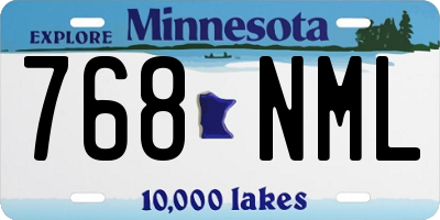 MN license plate 768NML