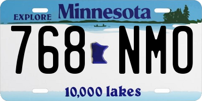 MN license plate 768NMO