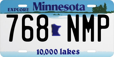 MN license plate 768NMP