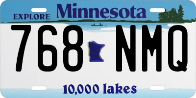 MN license plate 768NMQ