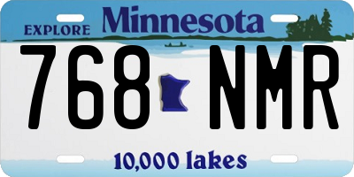 MN license plate 768NMR