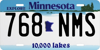 MN license plate 768NMS
