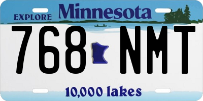 MN license plate 768NMT