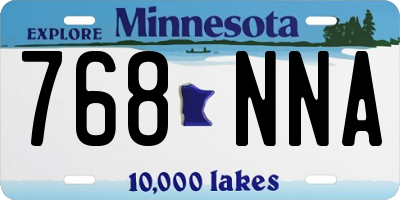 MN license plate 768NNA