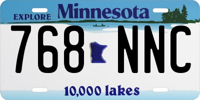 MN license plate 768NNC