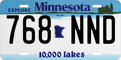 MN license plate 768NND