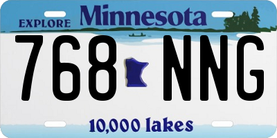 MN license plate 768NNG