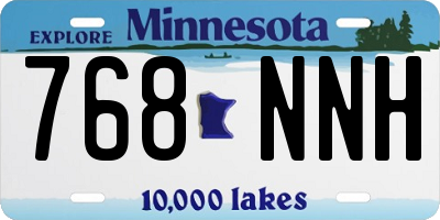 MN license plate 768NNH