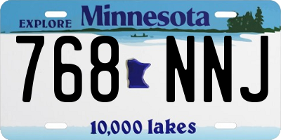 MN license plate 768NNJ
