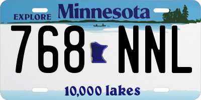 MN license plate 768NNL