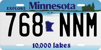 MN license plate 768NNM