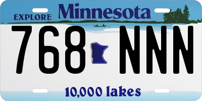 MN license plate 768NNN