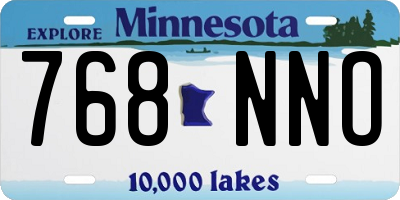 MN license plate 768NNO