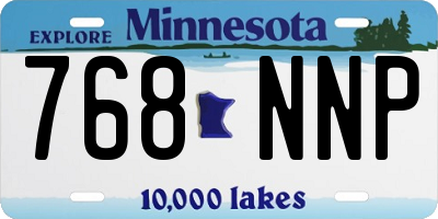 MN license plate 768NNP