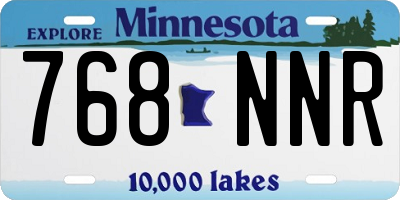 MN license plate 768NNR