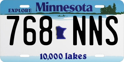 MN license plate 768NNS