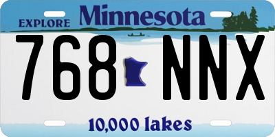 MN license plate 768NNX