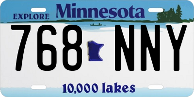 MN license plate 768NNY