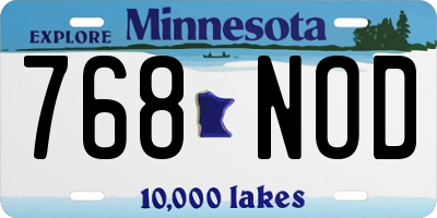 MN license plate 768NOD