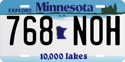 MN license plate 768NOH
