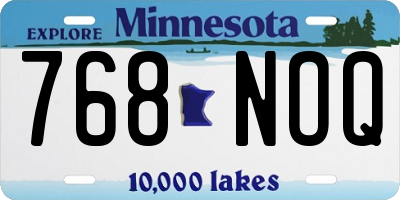 MN license plate 768NOQ