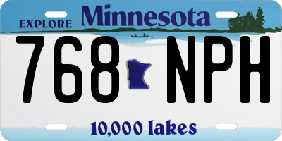 MN license plate 768NPH