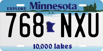 MN license plate 768NXU