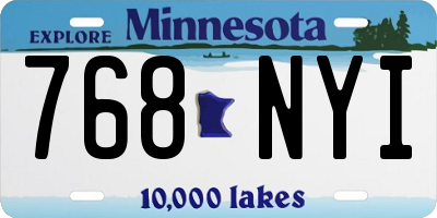 MN license plate 768NYI
