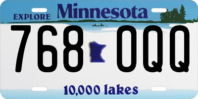 MN license plate 768OQQ