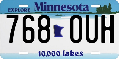 MN license plate 768OUH