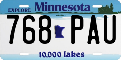 MN license plate 768PAU