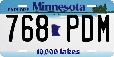 MN license plate 768PDM
