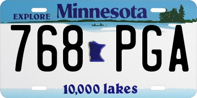 MN license plate 768PGA