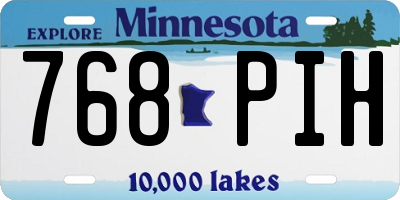 MN license plate 768PIH