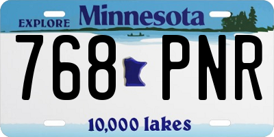 MN license plate 768PNR