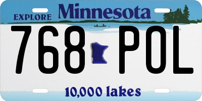 MN license plate 768POL