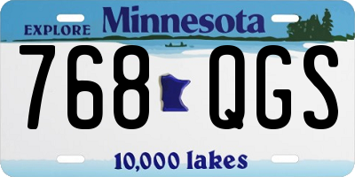 MN license plate 768QGS