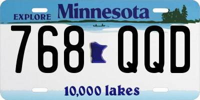 MN license plate 768QQD