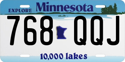 MN license plate 768QQJ