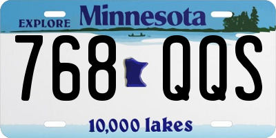 MN license plate 768QQS