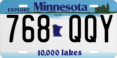 MN license plate 768QQY