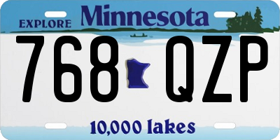 MN license plate 768QZP