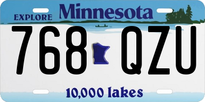 MN license plate 768QZU
