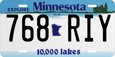 MN license plate 768RIY