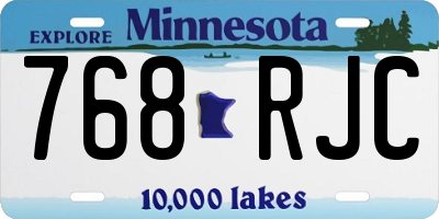 MN license plate 768RJC