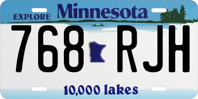 MN license plate 768RJH